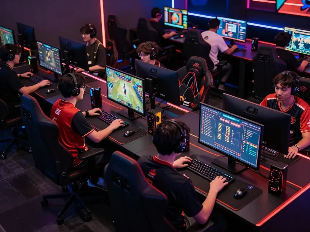 View of esports betting at MK8 with players engaged in action-packed gameplay and betting.