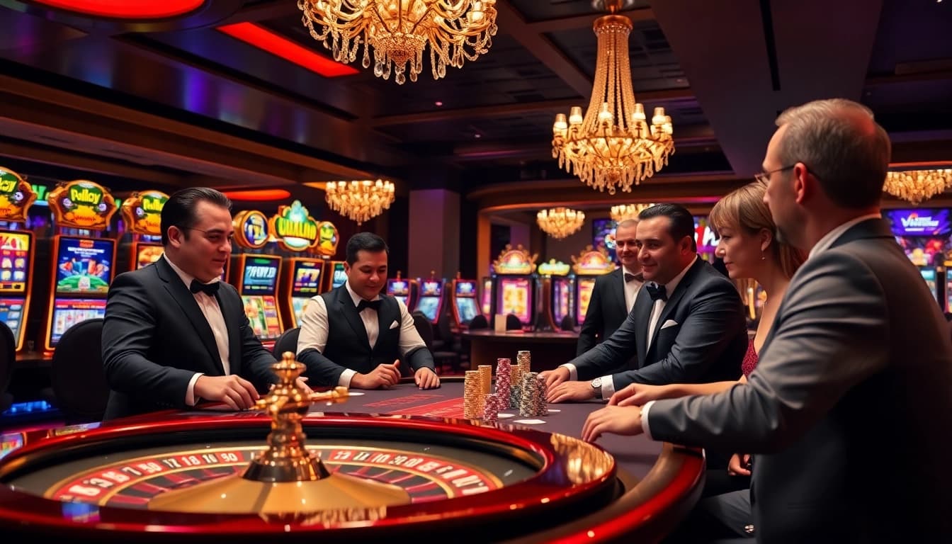 Hitclub offers a thrilling casino experience with players enjoying high-stakes poker.