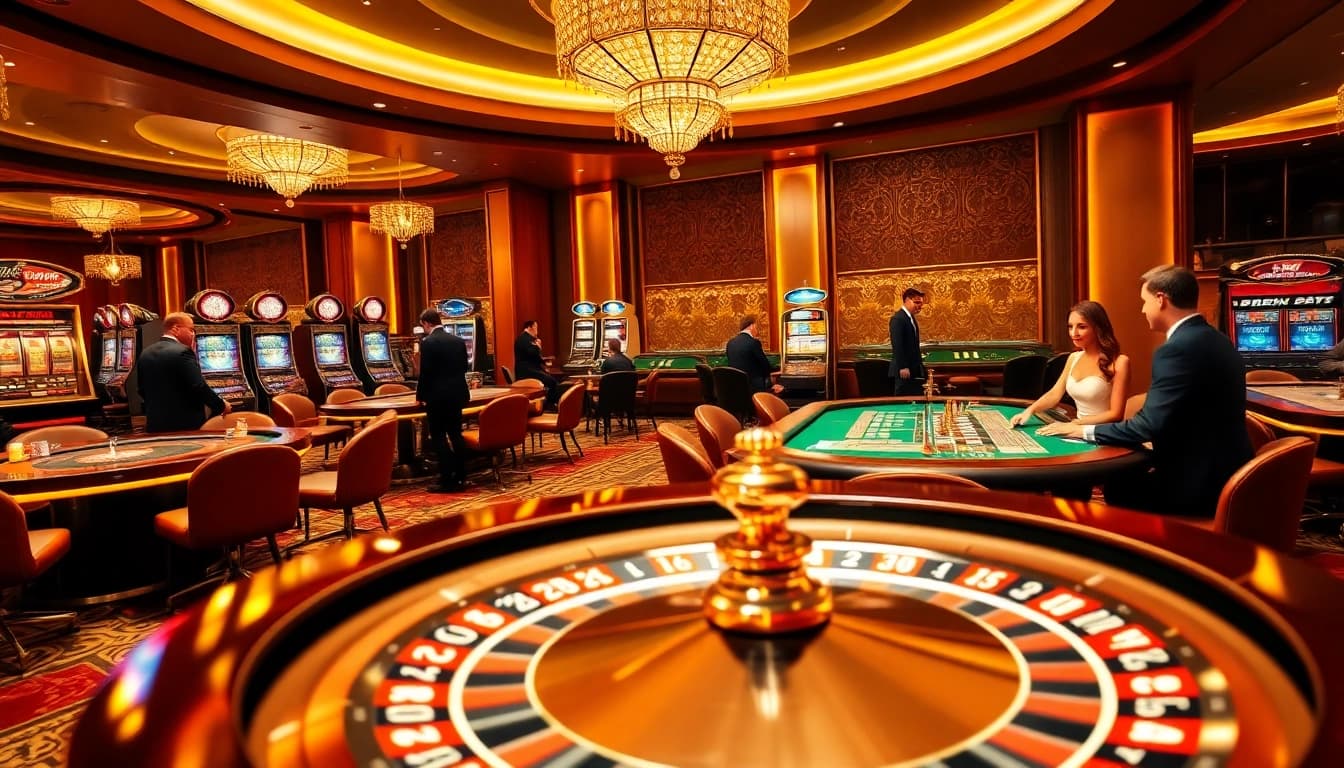 Players enjoying high-stakes games at XX88 COM's luxurious casino with vibrant atmosphere.