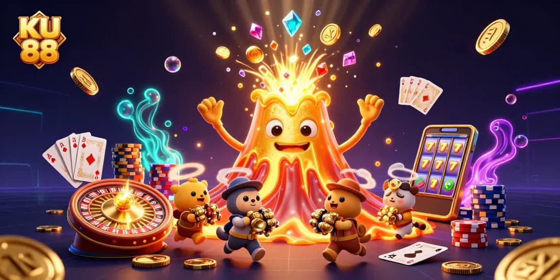Bet big with KU 88 while enjoying thrilling gaming moments; vibrant casino adventure