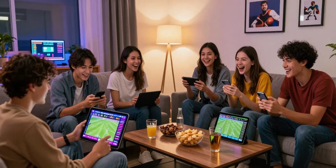 Exciting online betting experience at https://proplay88.uk.com/ with friends enjoying sports.