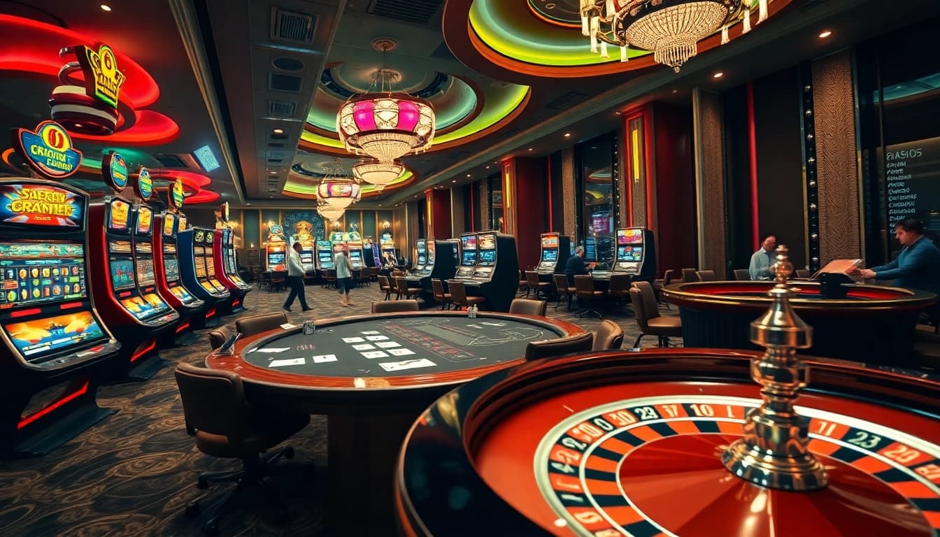 Players enjoying diverse games at https://lucky88sss.com/ casino, featuring slots, poker, and roulette.