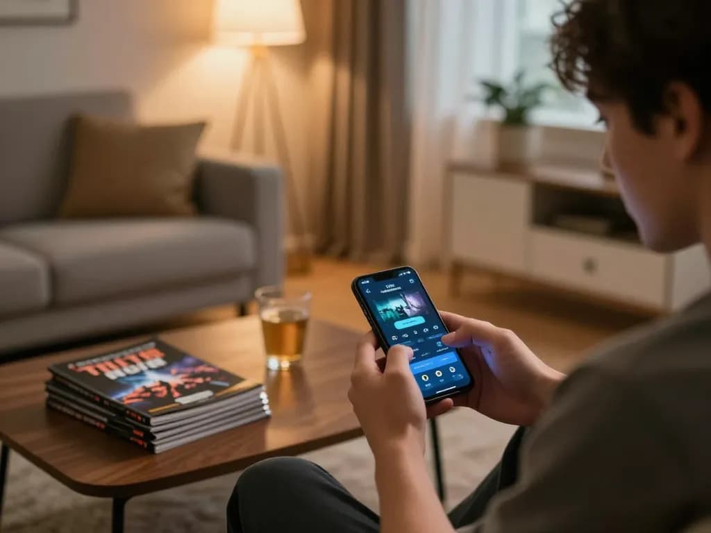 Engaging in gameplay on 789 CLUB app, showcasing a cozy home environment.