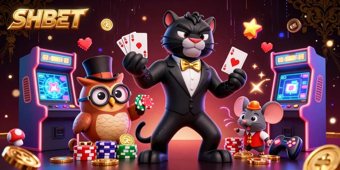 Experience dynamic gameplay in SHBET's vibrant casino world featuring stylish characters.