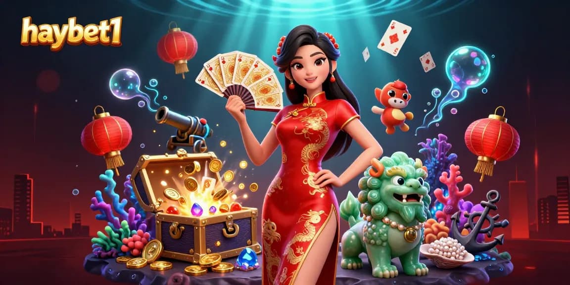 Bet on excitement with haybet1's vibrant 3D casino-themed illustration showcasing fun gaming elements.