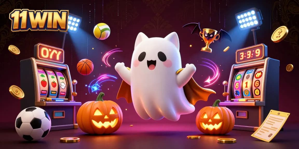 Engage in thrilling gaming action with 11 WIN, featuring vibrant characters and casino elements.