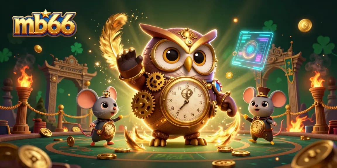Join the mb66 adventure as the time-traveler owl spins thrilling bets in a vibrant casino!