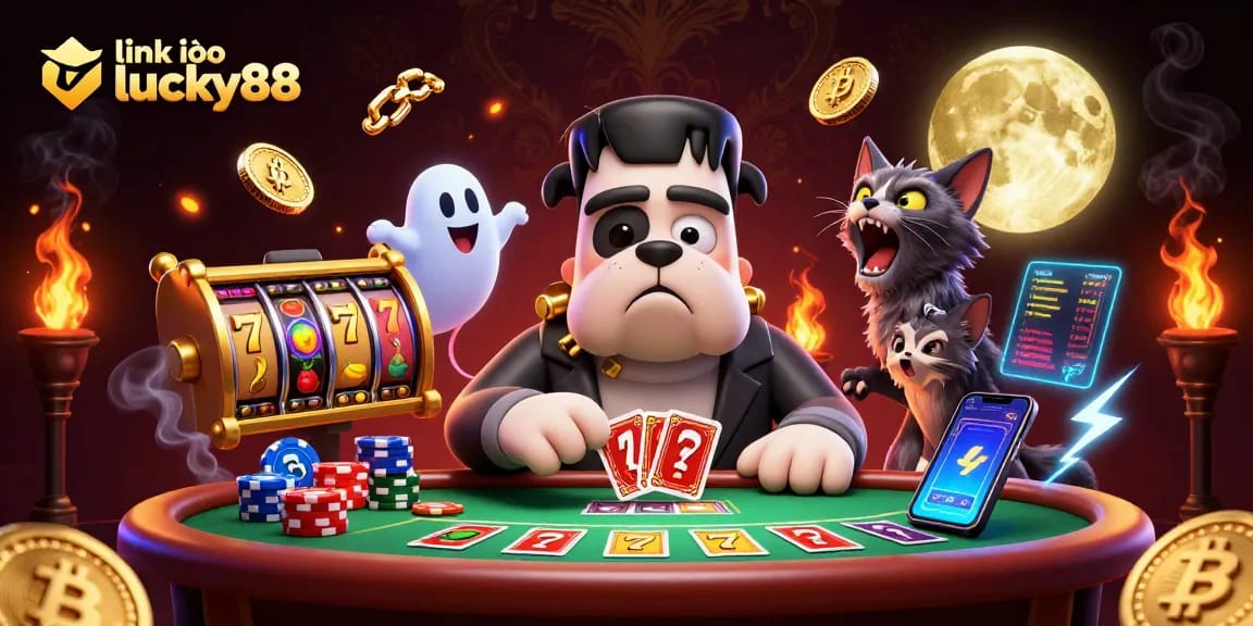 Engage in thrilling gameplay at link vào lucky88 with lively characters and casino elements.