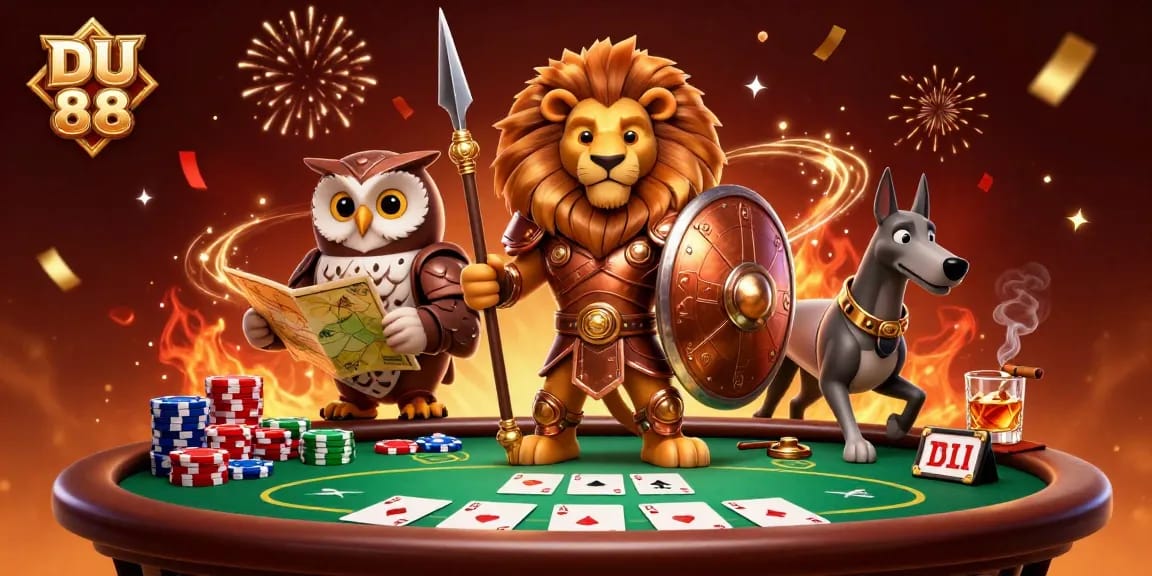 Experience thrilling gambling action at DU 88 with poker games and celebratory elements.