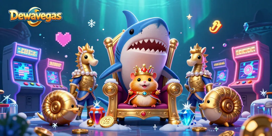 Dewavegas invites players to enjoy a vibrant 3D casino themed illustration filled with classic gaming elements.