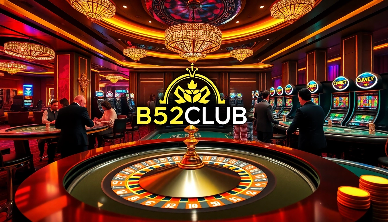 Players enjoying strategic games at B52CLUB casino, showcasing excitement and excitement.