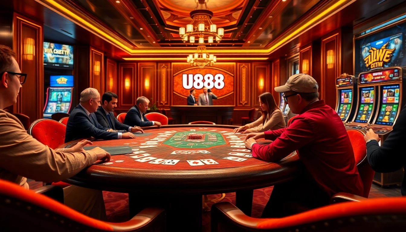 Experience excitement at U888 with vibrant poker games and luxurious casino ambiance.