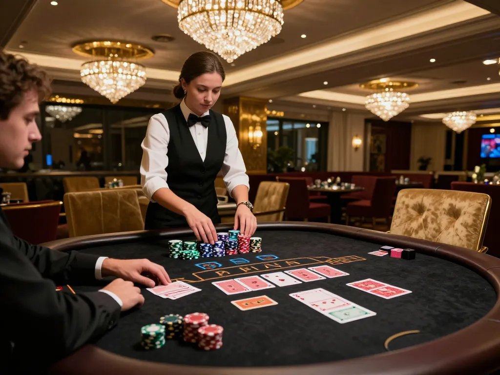 Experience strategic blackjack action at the Trang chủ fly88 casino with vibrant atmosphere and elegant design.