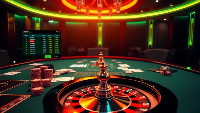 The vibrant gambling scene at https://nk88s.net/ showcases exciting online casino activities with poker chips and a roulette wheel.