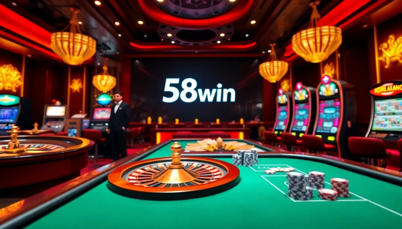 Experience the excitement of 58win com with vibrant casino gameplay, featuring poker, roulette, and slot games.
