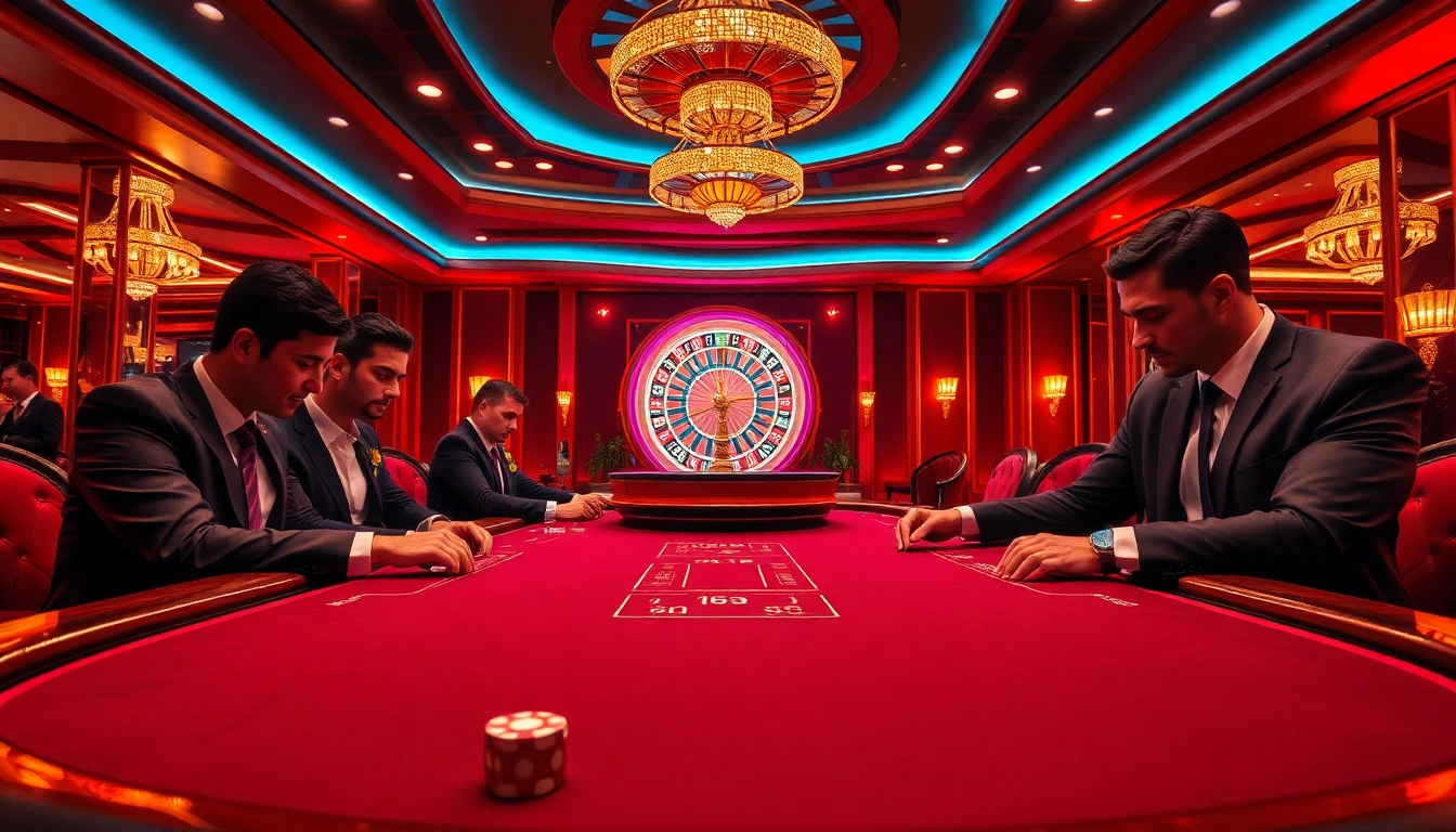 Players strategizing in a high-stakes game at hb88 com's luxurious casino.
