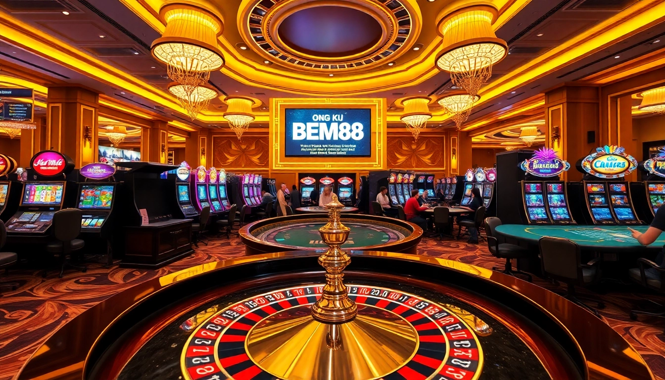 Experience the excitement of ĐĂNG KÝ BEM88 in a luxurious casino environment.