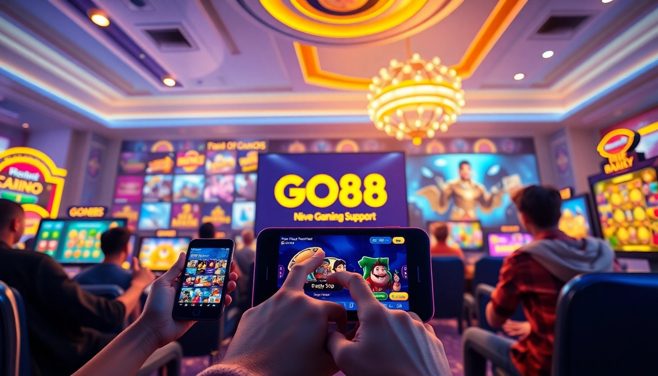 Exciting GO88 online gaming interface with vibrant colors and user-friendly design.